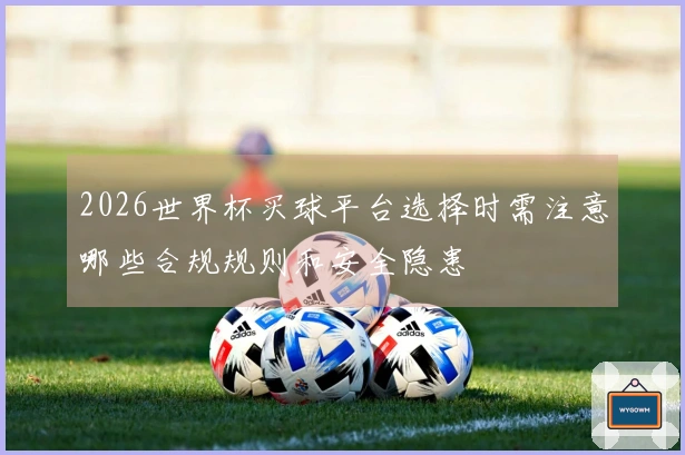 2026世界杯买球平台选择时需注意哪些合规规则和安全隐患
